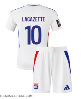 Günstige Olympique Lyonnais Alexandre Lacazette #10 Heimtrikotsatz Kinder 2024-25 Kurzarm (+ Kurze Hosen)